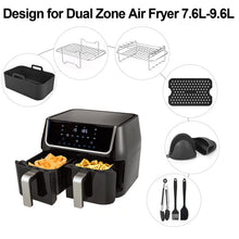 画像をギャラリービューアに読み込む, Air Fryer Accessories Rectangular Set Double Pot Grill