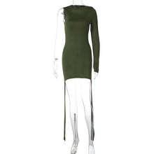 Load image into Gallery viewer, Fashion Solid Color Long Sleeve Slim-fit Sheath Dress For Women