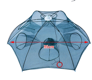 Strengthened 4-20 Holes Automatic Fishing Net Shrimp Cage Nylon Foldable Fish Trap Cast Net Cast Fold Crab Trap Fishing Network