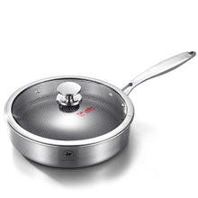 Cargar imagen en el visor de la galería, Household Smokeless 304L Stainless Steel Non-stick Frying Pan