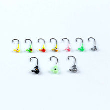 画像をギャラリービューアに読み込む, Luya Hook Luminous Color Lead Head Hook Soft Bait Set