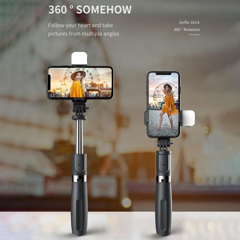 Compatible con Apple, Bluetooth Selfie Stick Control remoto móvil Trípode