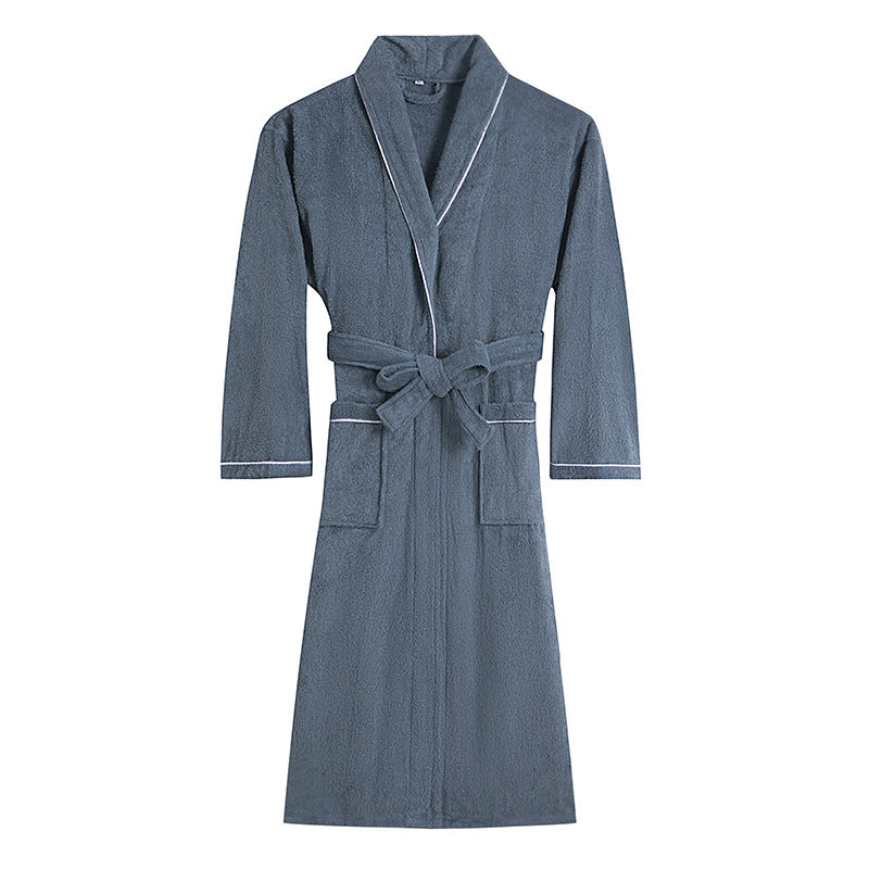 Men's And Women's Fashion Towel Material Thick Bathrobe