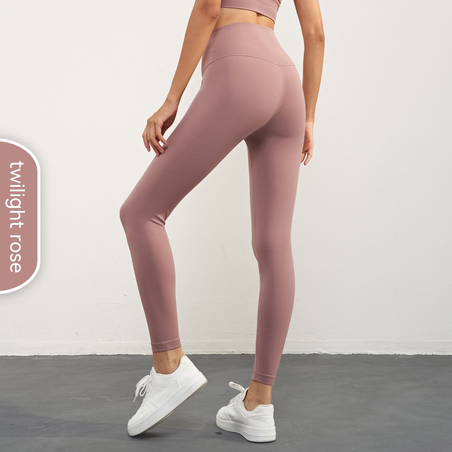 Women's Fashion Casual Pure Color Tight Peach Hip Raise Yoga Pants