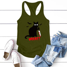 Charger l&#39;image dans la galerie, Gothic Cat Knife Bat What Printed Shirt