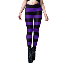 Carica l&#39;immagine nel visualizzatore di Gallery, Halloween Pumpkin Head Digital Printing Stripe Tight Feet Women&#39;s Leggings