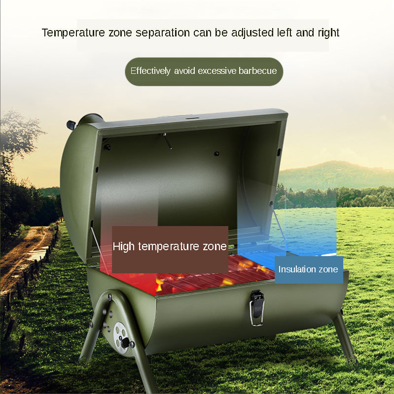 Portable Outdoor BBQ Tools Thickened Picnic Charcoal Grill