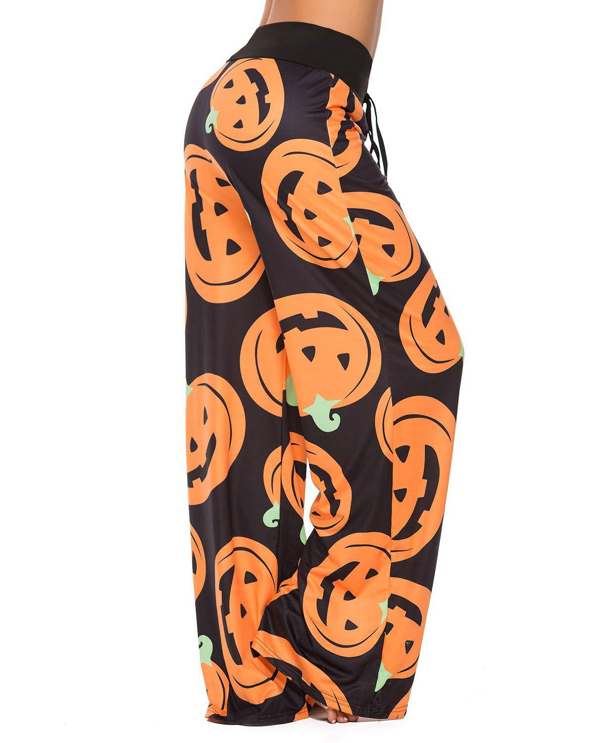 Women's Halloween Pumpkin Loose Casual Pants