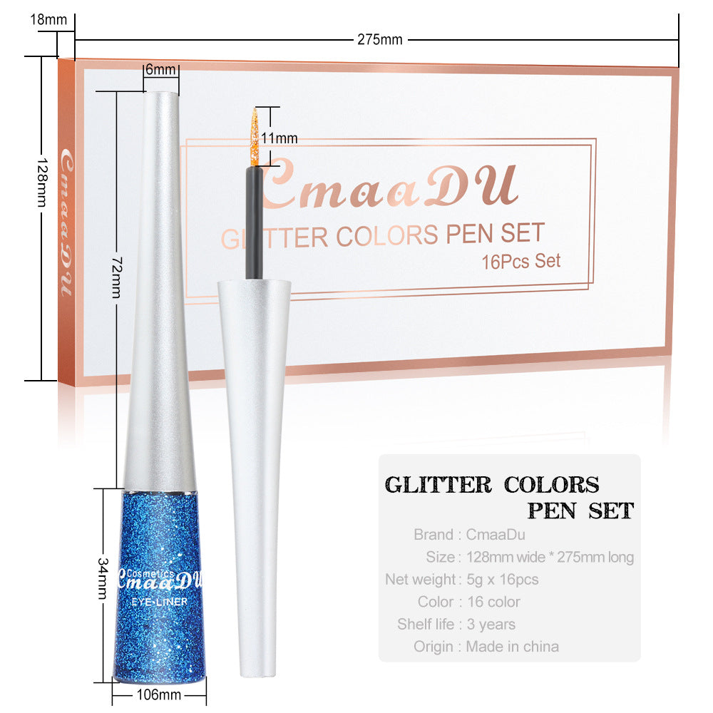 Fashion Creative Glitter Powder Liquid Eyeliner Set